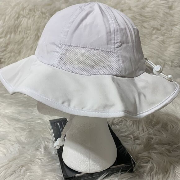 🟢3 for $20——ZENCO sun hat UPF50* white mix media Line neck strap adjustable - Picture 4 of 7